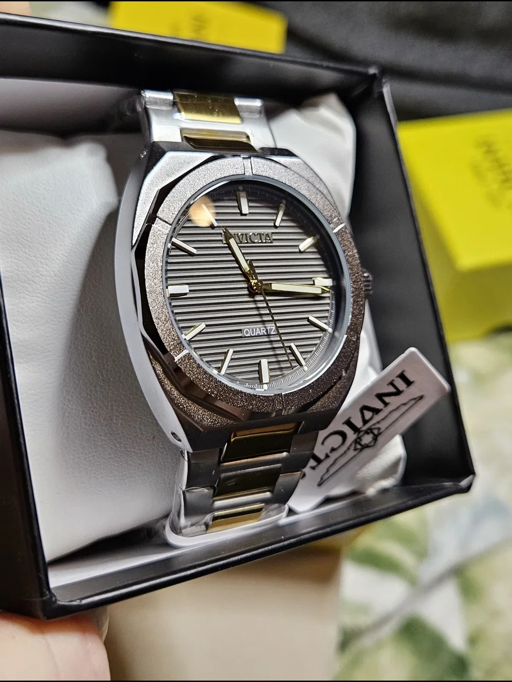 Invicta Celestial Two-Tone Silver and Gold Stainless Steel Watch with Gray Dial